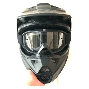 Fox motocross helmet with goggles Youth M like new